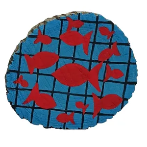 دیوارکوب طرح تنگ ماهی مدل چوب