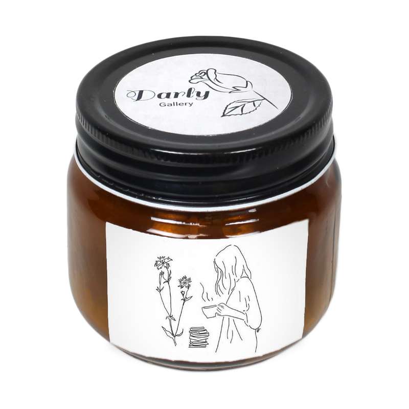 شمع لیوانی دارلی طرح مینیمال دختر مدل Candle1161