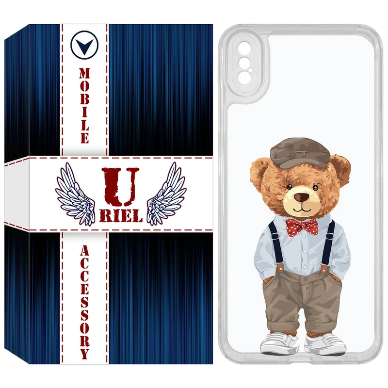 کاور یوریل مدل Clear کد 41 طرح تدی مناسب برای گوشی موبایل اپل iPhone XS Max