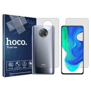 محافظ صفحه نمایش شفاف هوکو مدل HyGEL مناسب برای گوشی موبایل شیائومی Poco F2 Pro به همراه محافظ پشت گوشی