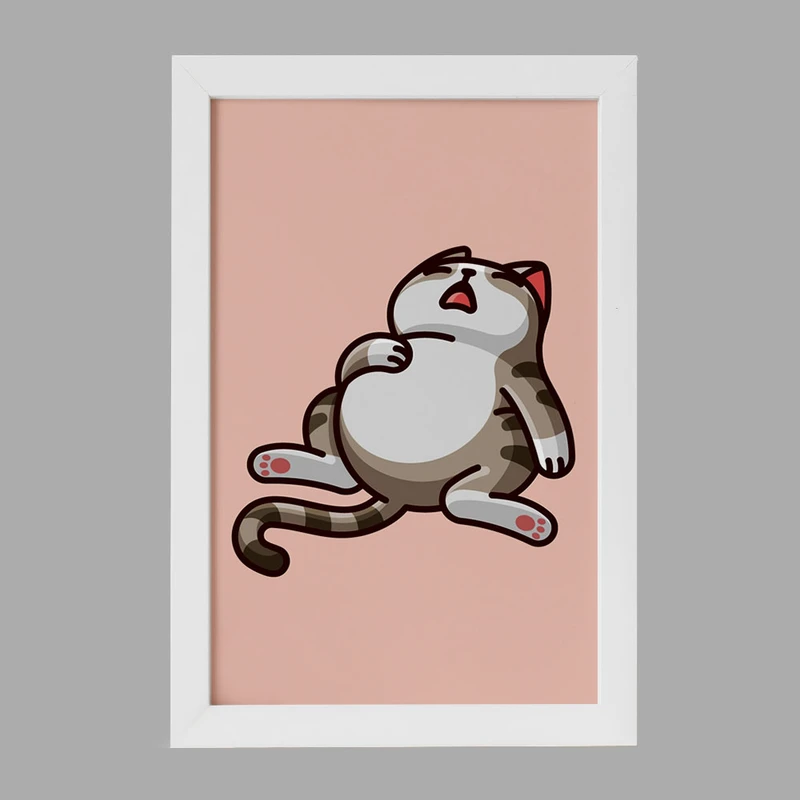 تابلو خندالو مدل حیوانات بامزه گربه کد 28196