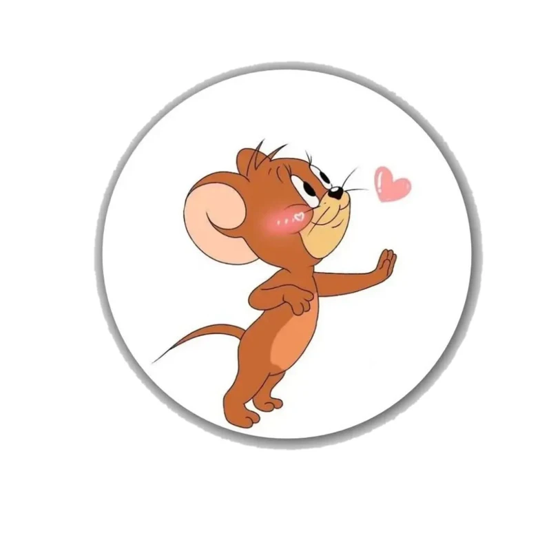 استیکر پارچه و لباس پاد آفرین مدل کارتونی تام و جری موش و گربه بامزه جذاب کد 1548