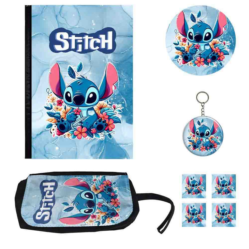 بسته لوازم تحریر مدل لیلو و استیچ کد 2 بسته 8 عددی