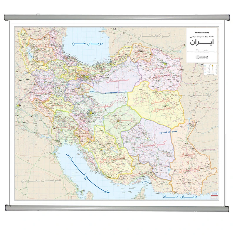 نقشه جامع تقسیمات سیاسی ایران انتشارات گیتاشناسی نوین کد LN1390 نقشه جامع تقسیمات سیاسی ایران انتشارات گیتاشناسی نوین کد LN1390
