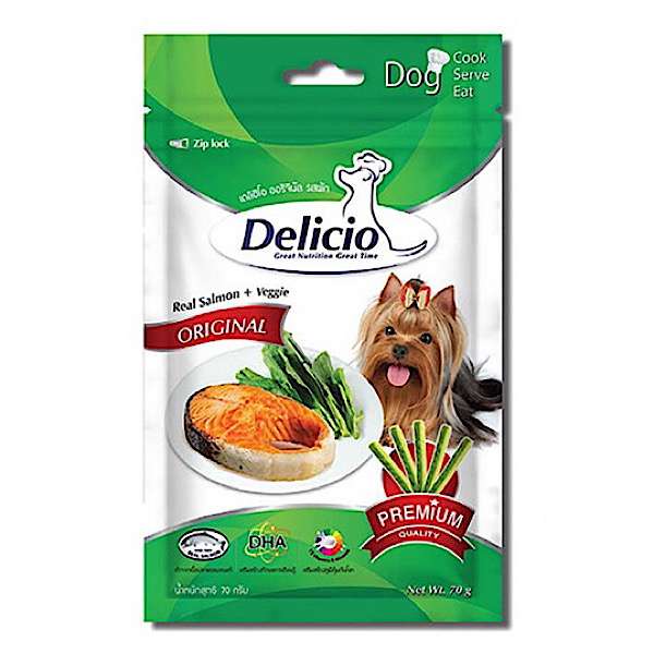 تشویقی سگ دلیشو مدل veggie وزن 70 گرم