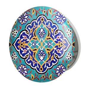 آینه جیبی خندالو طرح کاشی مدل تاشو کد 2159 