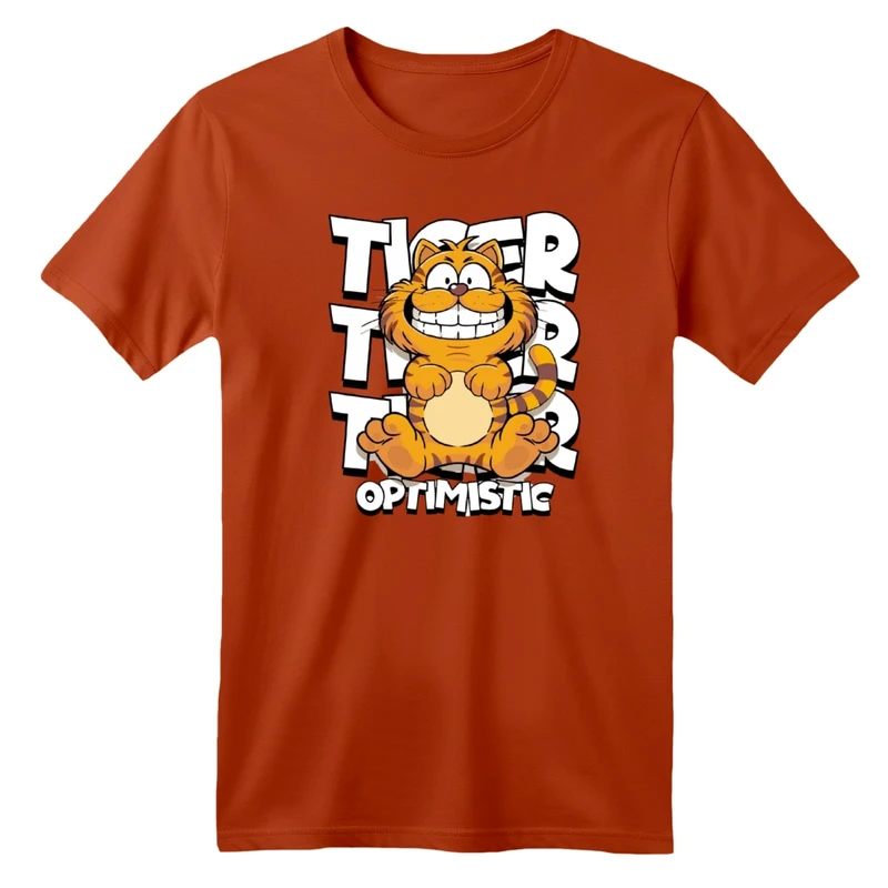 تی شرت آستین کوتاه بچگانه مدل گارفیلد ببری