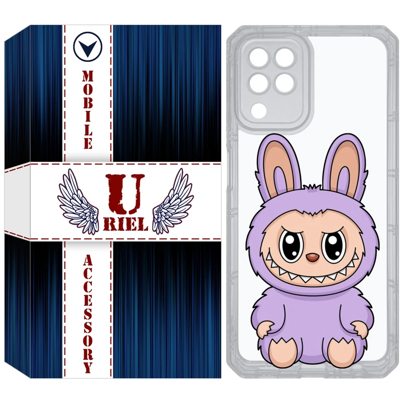 کاور یوریل مدل Clear کد 130 طرح لبوبو Labubu مناسب برای گوشی موبایل سامسونگ Galaxy A22 4G / M32 / M22