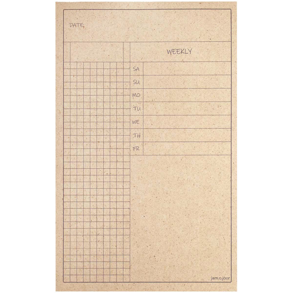 کاغذ یادداشت جمع و جور طرح Weekly Planner