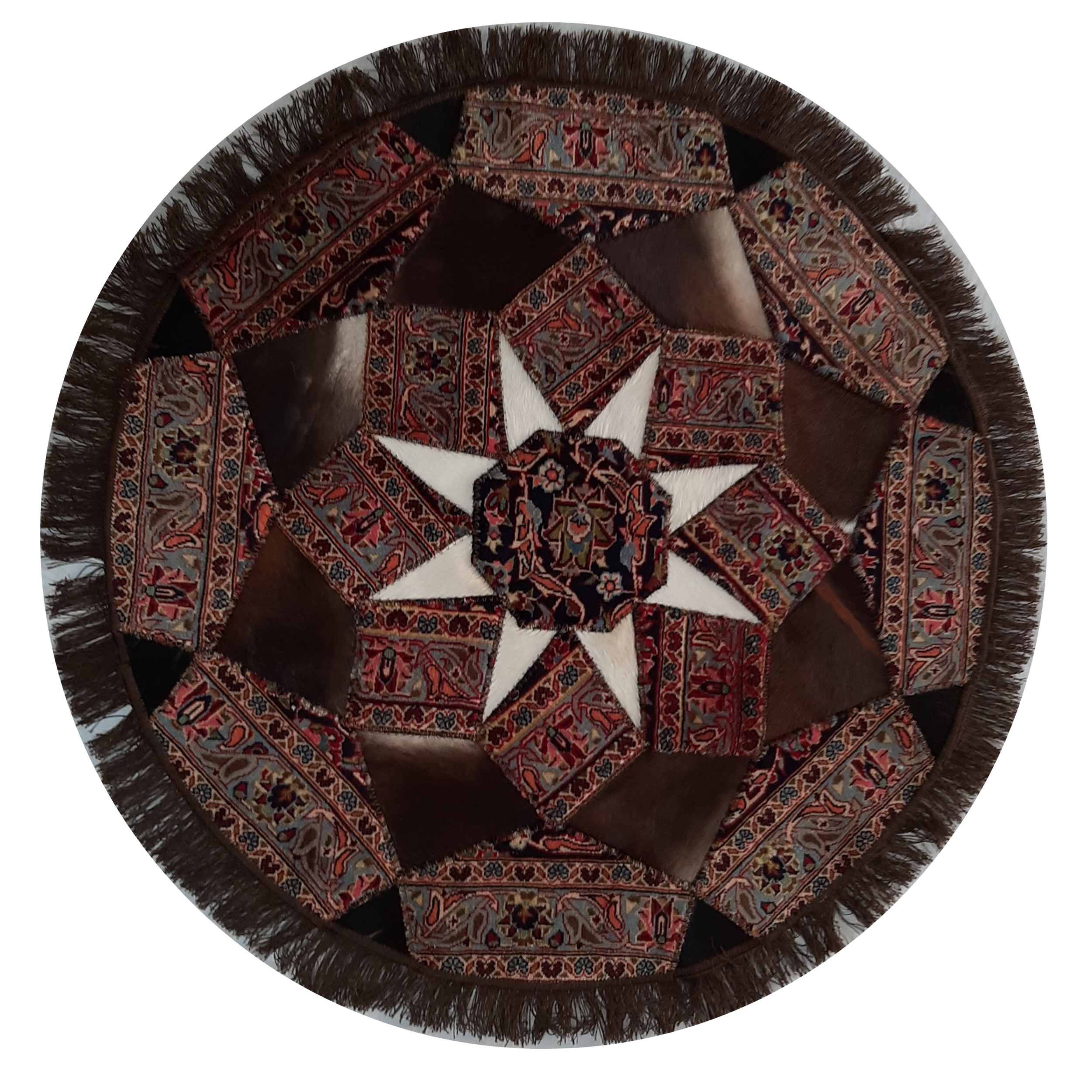 کلاژ فرش دستباف مدل دایره کدfa-۰۵