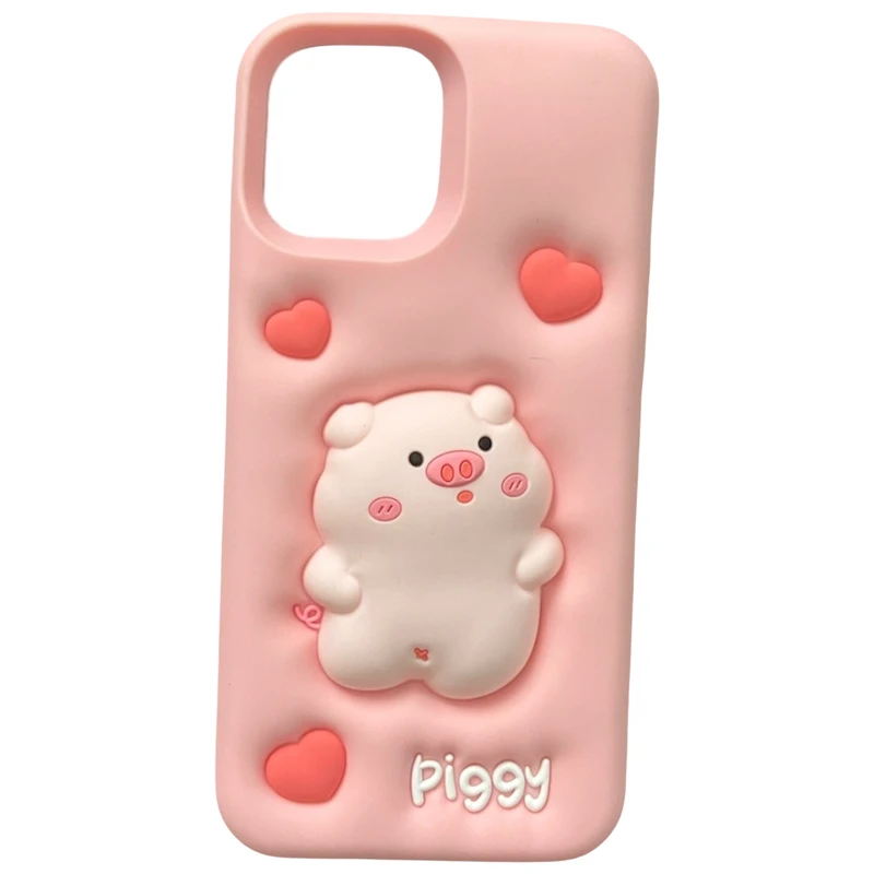 کاور مدل فانتزی طرح خوک کد 1003 مناسب برای گوشی موبایل اپل iPhone 15 pro max