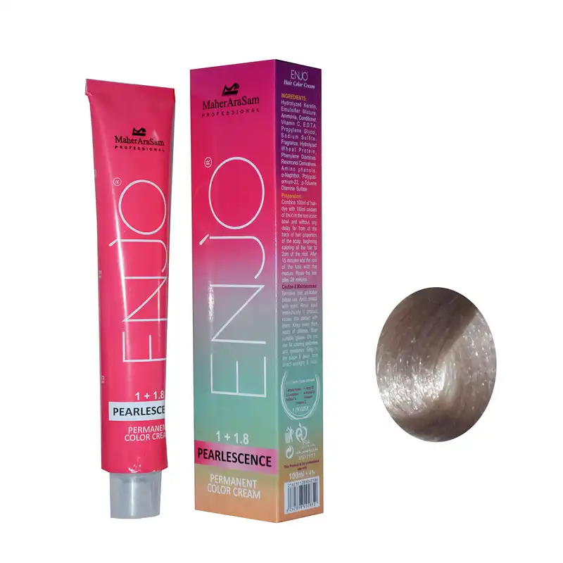 رنگ مو اینجو مدل 10.2 رنگ بلوند خاکستری نقره ای حجم 100 میلی لیتر