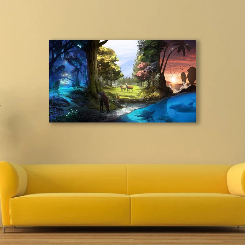 تابلو شاسی طرح طبیعت و حیوانات کد 702