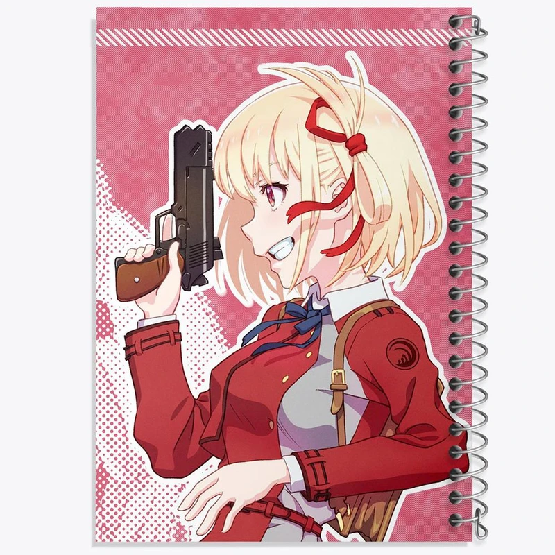 دفتر نت موسیقی 50 برگ خندالو مدل چیساتو انیمه لیکوریس ریکویل Lycoris Recoil کد 23076