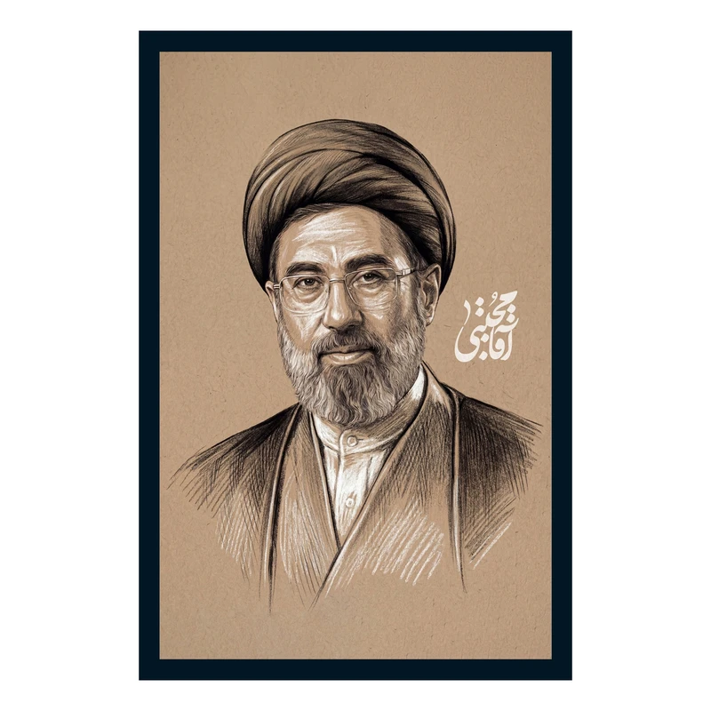 تابلو بکلیت مدل رهبری انقلاب اسلامی سید مجتبی خامنه ای کد B-S10594 فریم مشکی