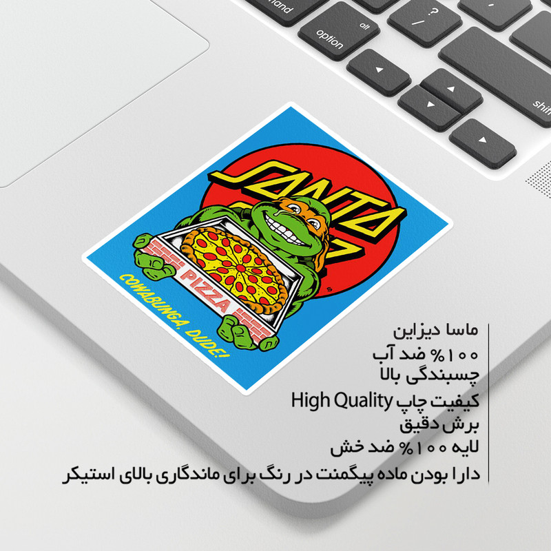 استیکر لپ تاپ ماسا دیزاین طرح ninja مدل STKA0021