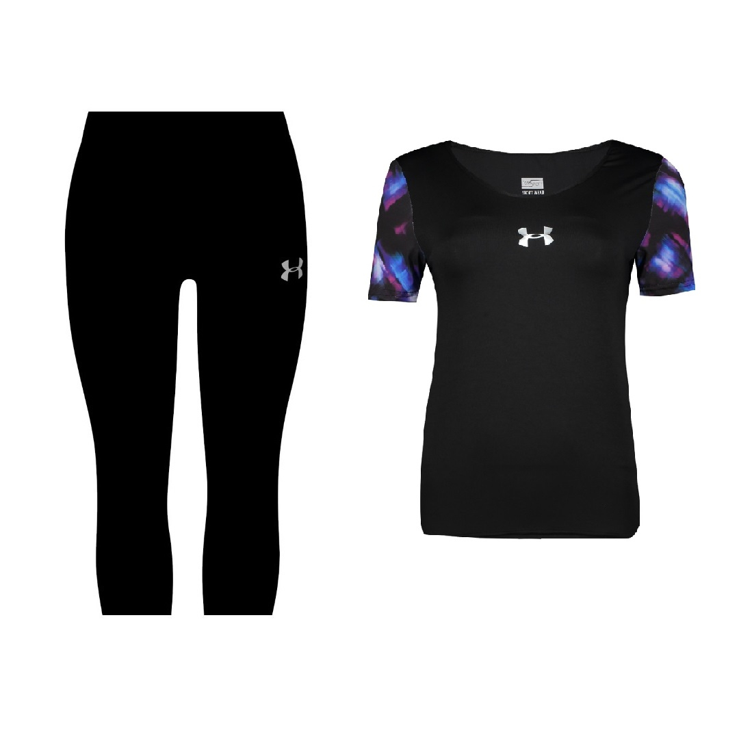 ست تی شرت و شلوارک ورزشی زنانه مدل 31-710101