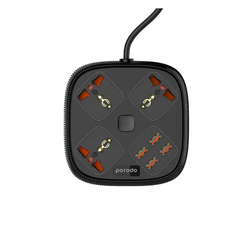 چندراهی برق محافظ و شارژر پرودو مدل pd-sc3302-Bk