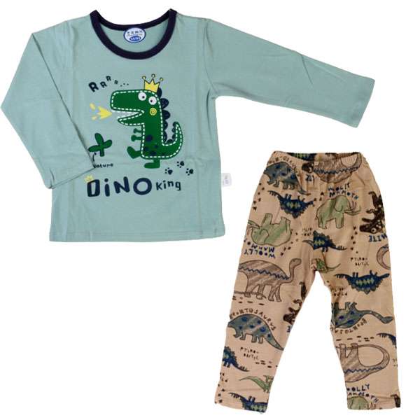 ست تی شرت و شلوار نوزادی مدل chb4817 طرح دایناسور