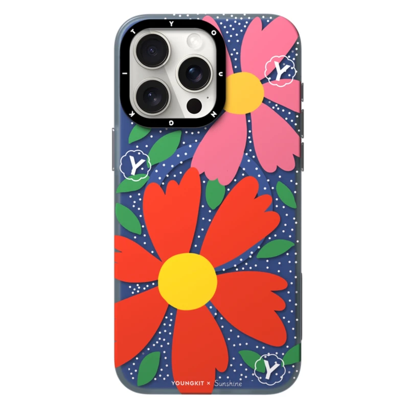 کاور یانگ کیت مدل Red sunshine flowery smile مناسب برای گوشی موبایل اپل iphone 13 promax