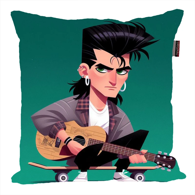 کوسن ناریکو طرح فانتزی مدل پسرونه خفن و گیتار کد 06073