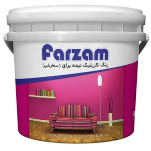 رنگ اکریلیک نیمه براق فرزام کد 530 حجم 5 لیتر