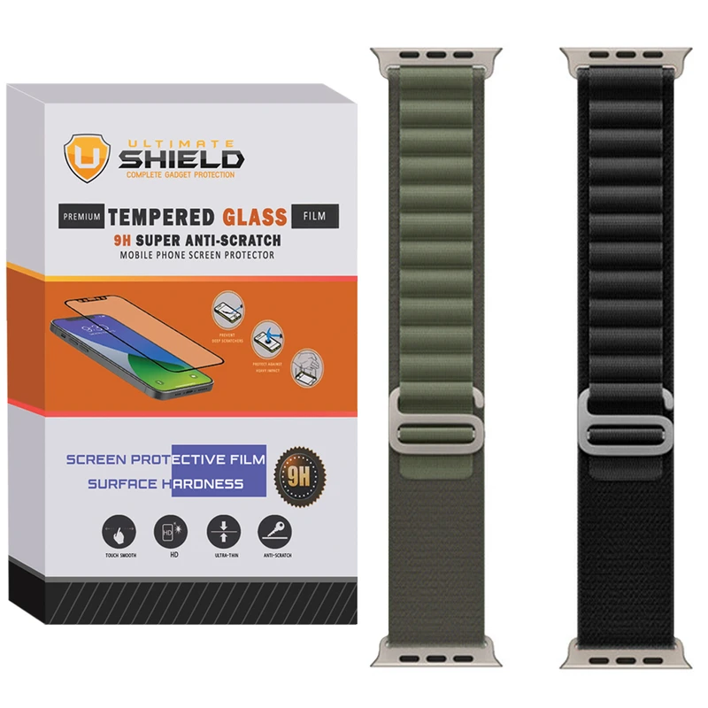 بند آلتیمیت شیلد مدل Alpine Various Color مناسب برای اپل واچ 42 / 44 / 45 / 49 میلی متر مجموعه دو عددی