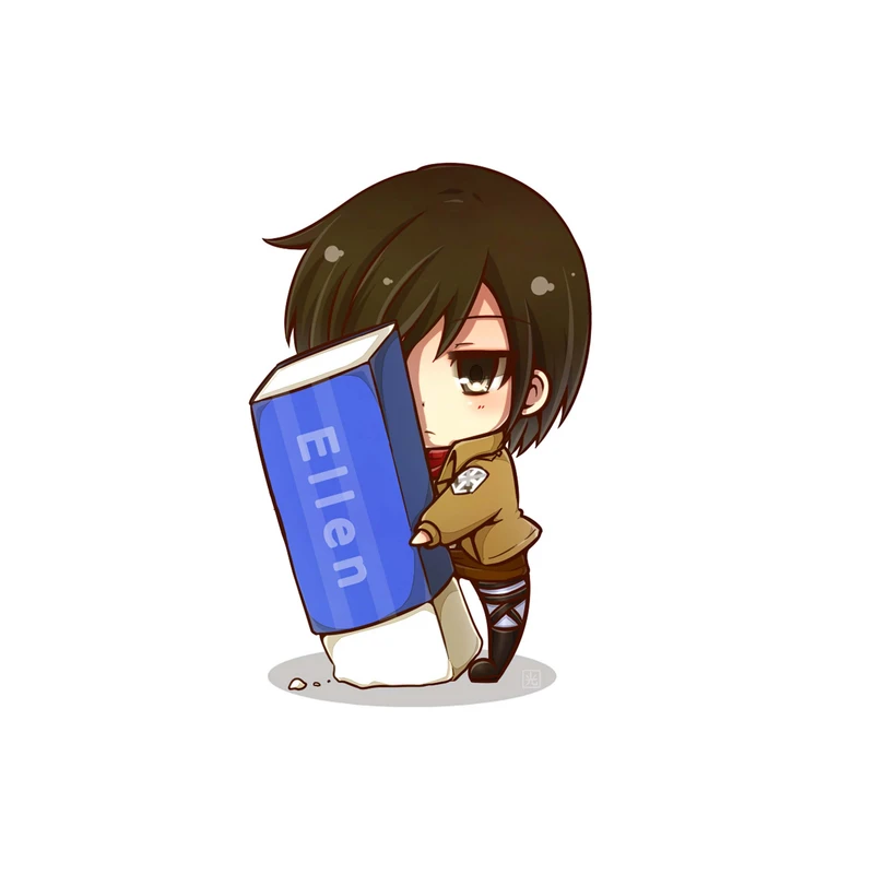 استیکر لپ تاپ و موبایل مدل انیمه طرح حمله به تایتان میکاسا آکرمن Attack on Titan Mikasa Ackerman کد 4631