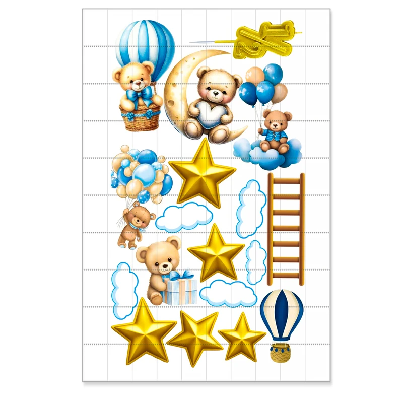 برچسب مدل کودک طرح خرس کد 805