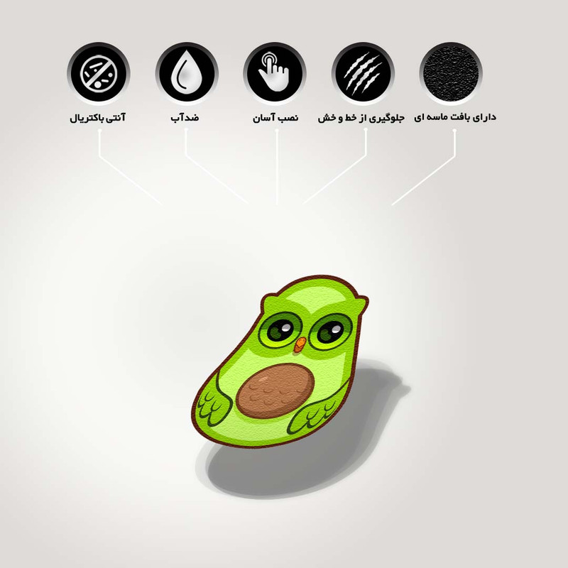 استیکر لپ تاپ طرح  Avocad-OWL کد ST-297