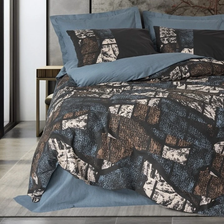 سرویس روتختی کاتن باکس مدل Dark Senso Petrol دونفره 4 تکه