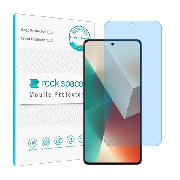 محافظ صفحه نمایش ضداشعه آبی راک اسپیس مدل HyBLU مناسب برای گوشی موبایل Redmi Note 13