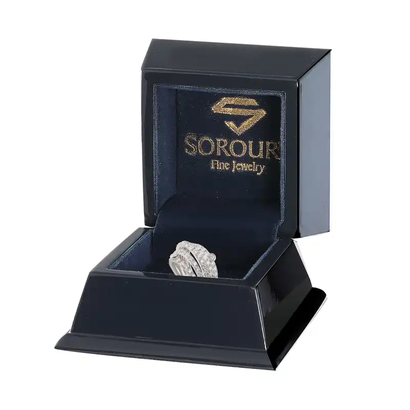 انگشتر طلا 18 عیار زنانه جواهری سُروری مدل 14896