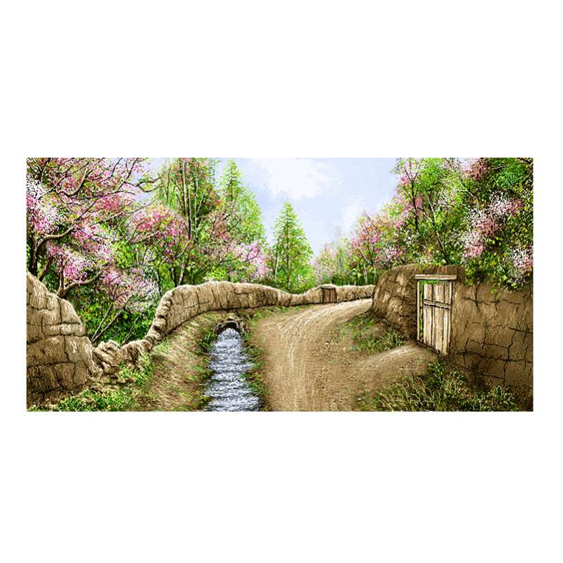 نخ و نقشه تابلوفرش طرح منظره کد 23100 نخ و نقشه تابلوفرش طرح منظره کد 23100