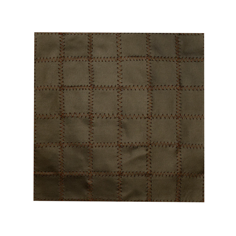 رومیزی کلاژ چرم و پوست مدل شطرنجی مربعی کد 007