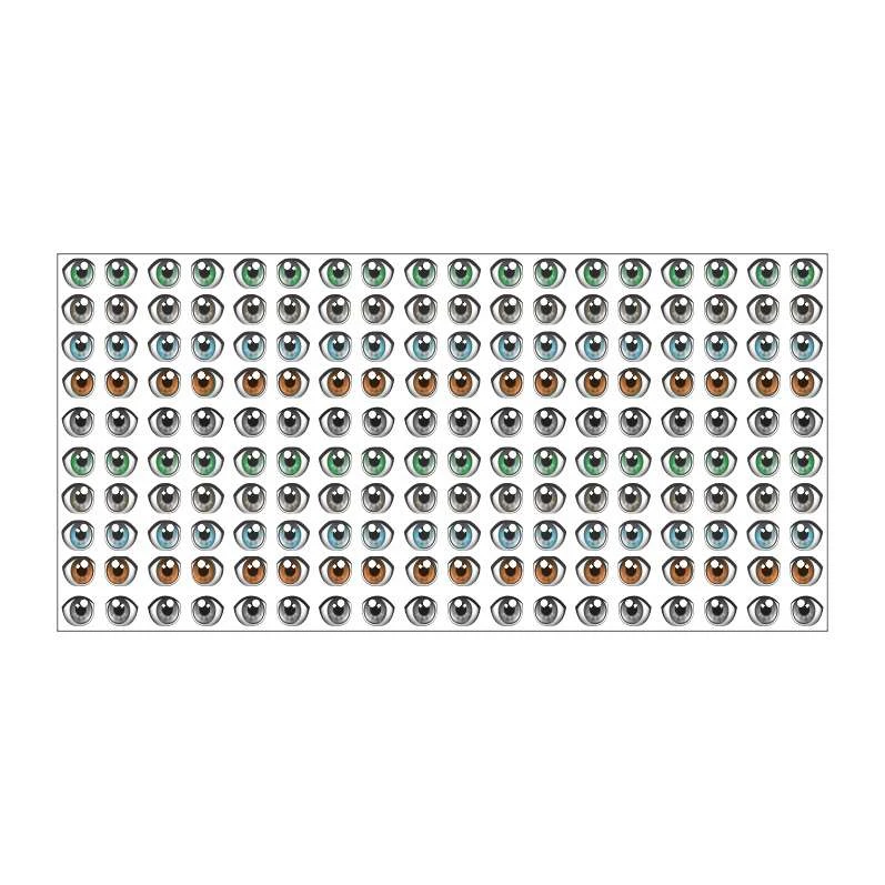 چشم عروسک مدل رزینی کد 7 مجموعه 180 عددی 