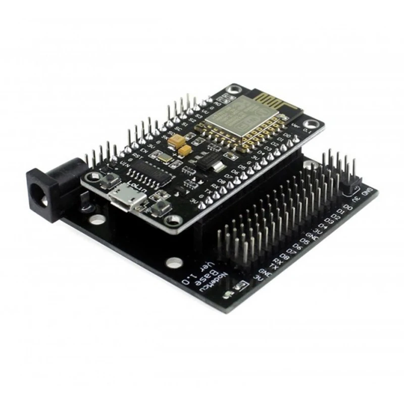 برد وایفای مدل Esp8266 nodemcu به همراه برد پایه