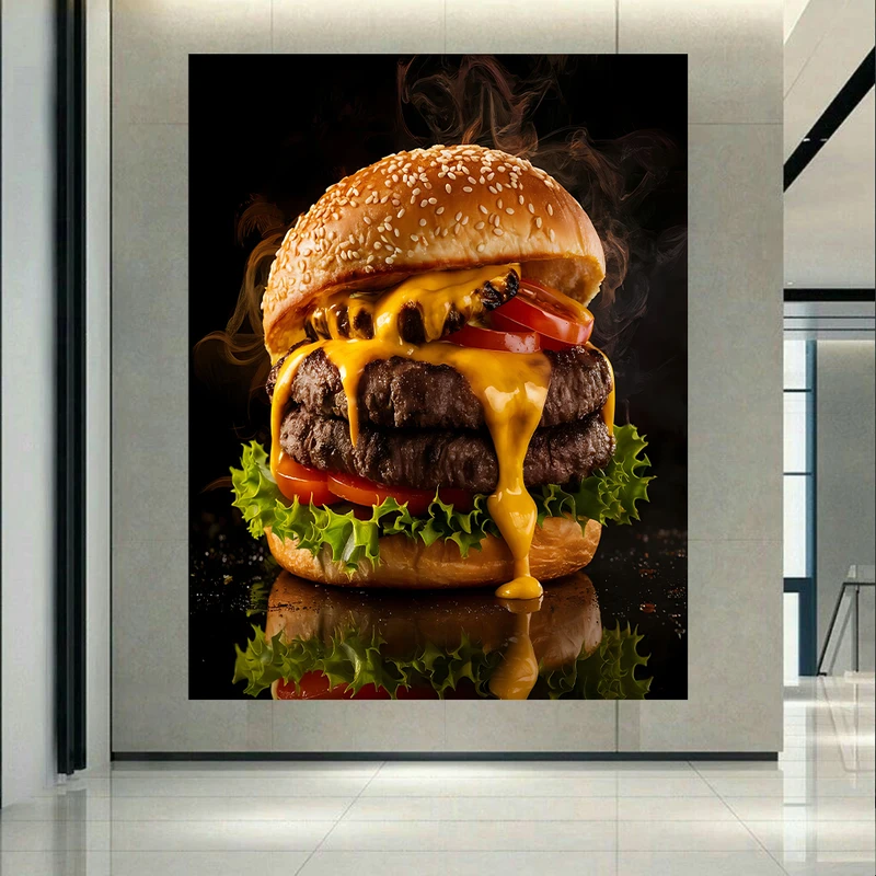 پوستر طرح مخمل مدل چیز برگر جذاب کد AR302679