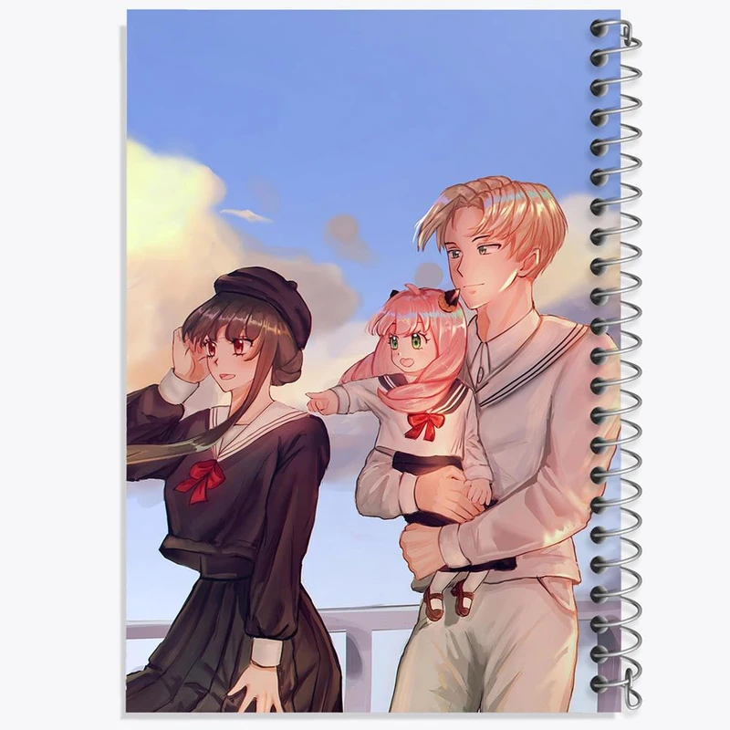 دفتر لیست خرید 50 برگ خندالو طرح خانواده فورجر انیمه اسپای ایکس فمیلی Spy x Family کد 15562