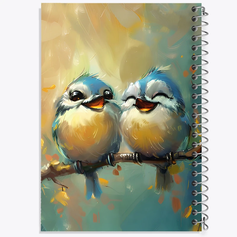 دفتر مشق 100 برگ خندالو طرح پرنده های بامزه کد F6172