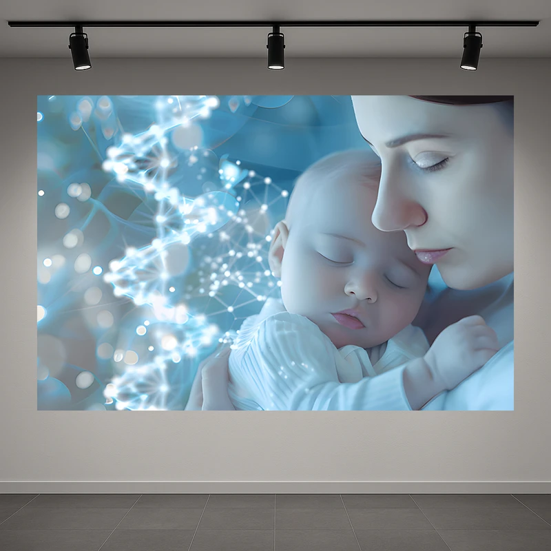 پوستر پارچه ای طرح مخمل نوزاد مدل دی ان ای کد AR3058647