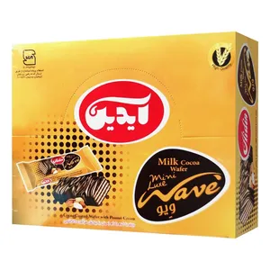 ویفر با کرم بادام زمینی با روکش کاکائو ویو آیدین - 500 گرم