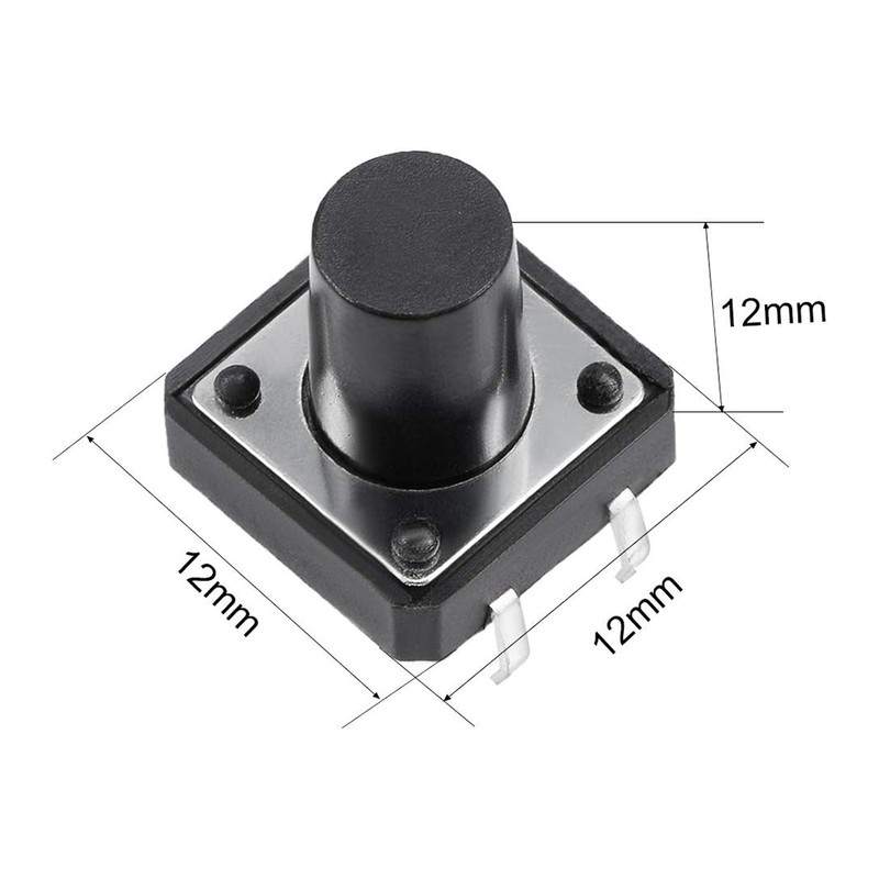 میکرو سوئیچ مدل Vertical-12×12×12-4P بسته 5 عددی