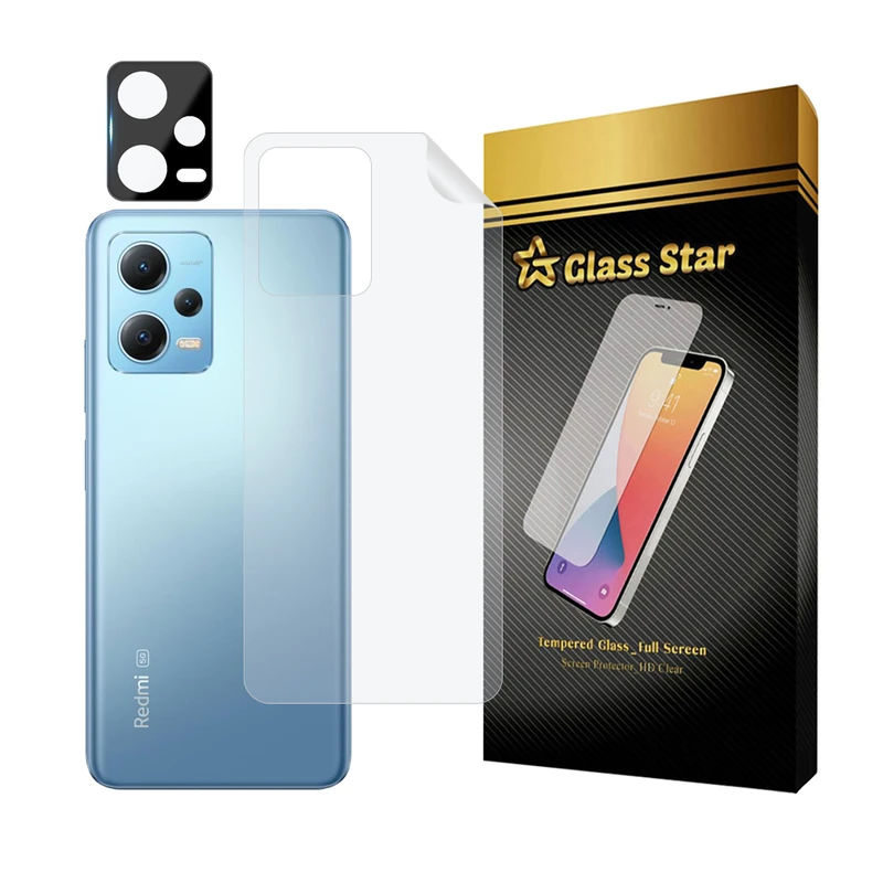 محافظ پشت گوشی گلس استار مدل MTBFULG مناسب برای گوشی موبایل شیائومی Redmi Note 12 5G به همراه محافظ لنز