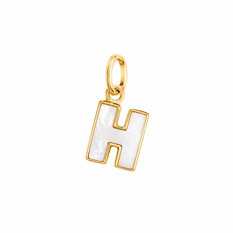 آویز گردنبند طلا 18 عیار زنانه مان گالری طرح حرف H کد MD01-0026500