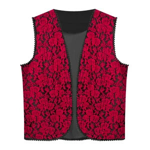 وست یقه هفت زنانه مدل دانتل گل رز کد AK1487