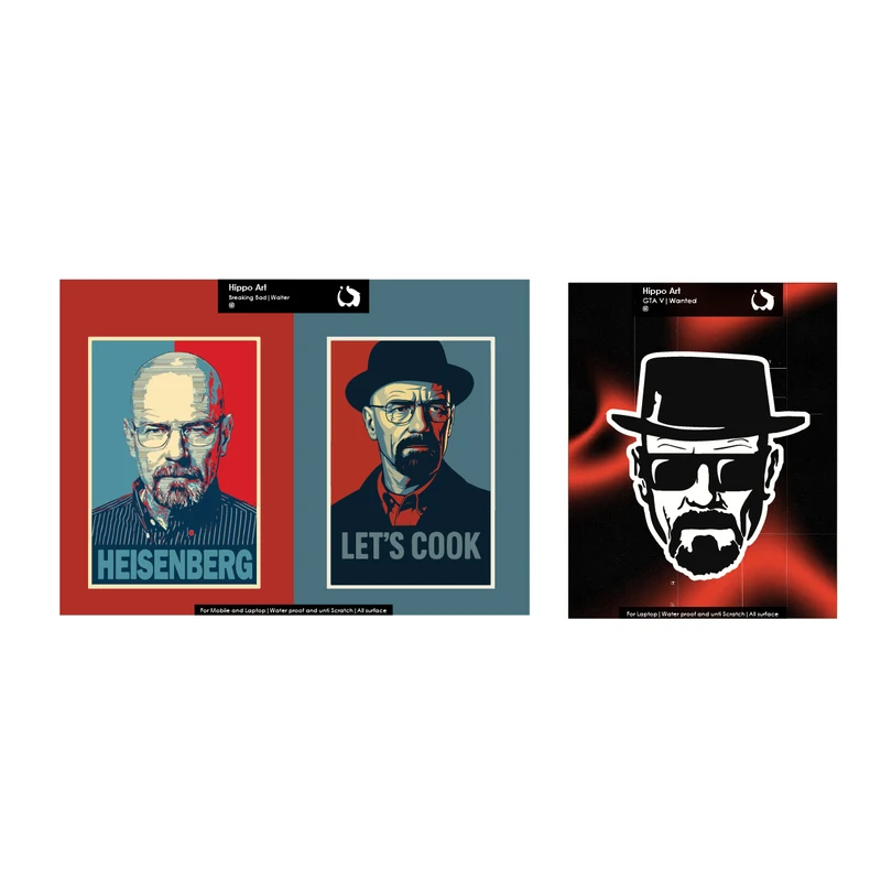 برچسب هیپوآرت مدل Walter White بسته دو عددی