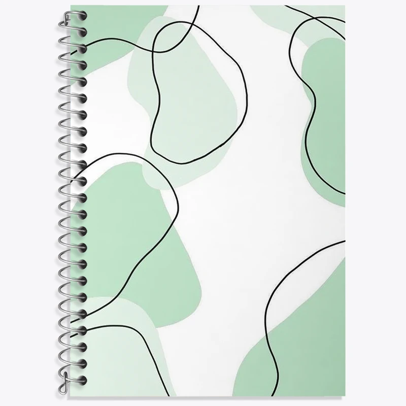 دفتر زبان 50 برگ خندالو مدل سه خط طرح لکه رنگ مینیمال کد N1866