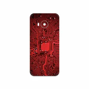 MAHOOT Red Printed Circuit Board Cover Sticker for HTC One ME