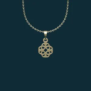 گردنبند طلا 18 عیار زنانه مدوپد مدل هندسی کد BB2-1-1273